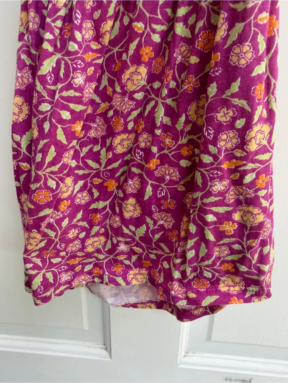 Old Navy Girls 4T Purple Floral Tank Halter Dress in Magenta and Yellow